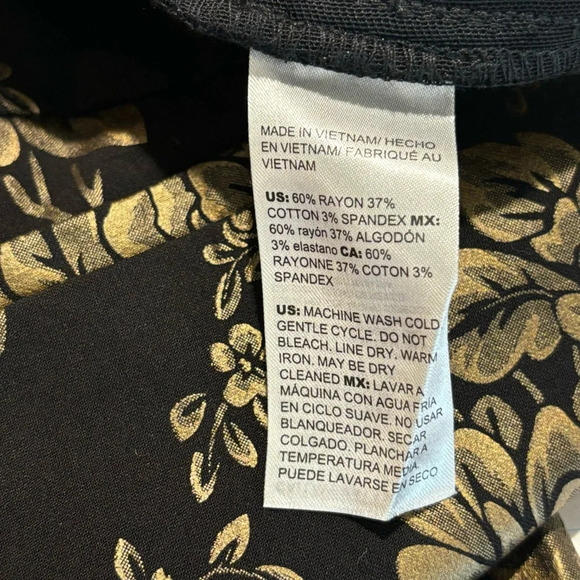 CHICO’S Sz 3R Pull On Pants Brigitte Brocade Floral Sheen Tapered Ankle NEW - Picture 12 of 12